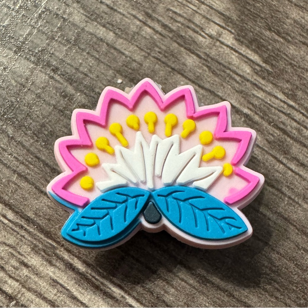 Pink Lotus Flower Croc Shoe Charm Jibbitz 5/$20